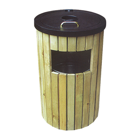 钢木垃圾桶ZX-1410