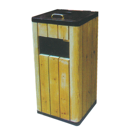 钢木垃圾桶ZX-1409