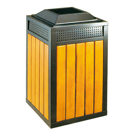 钢木垃圾桶ZX-1203