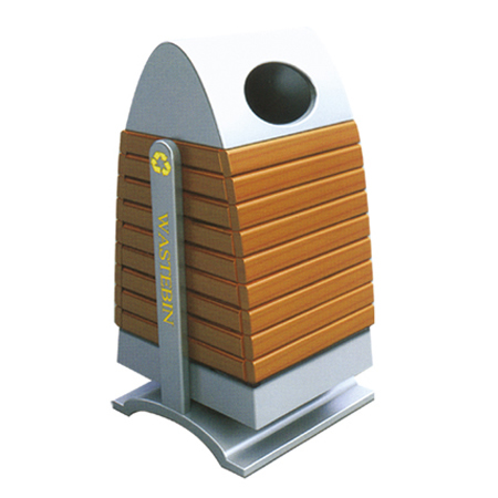 钢木垃圾桶ZX-1411