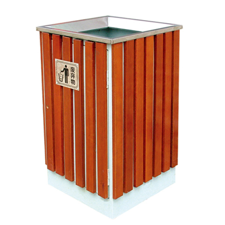 钢木垃圾桶ZX-1407